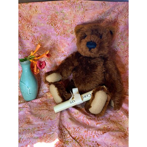 Steiff Louis Teddy Bear: 1994 LTD ED USA Exclusive, Chestnut Mohair, Restored - Picture 2 of 9